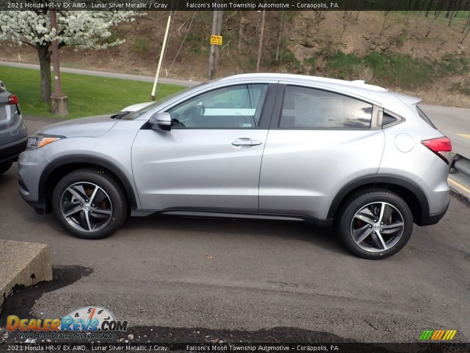 2021 Honda HR-V EX AWD Lunar Silver Metallic / Gray Photo #3