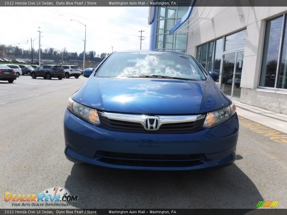 2012 Honda Civic LX Sedan Dyno Blue Pearl / Stone Photo #4