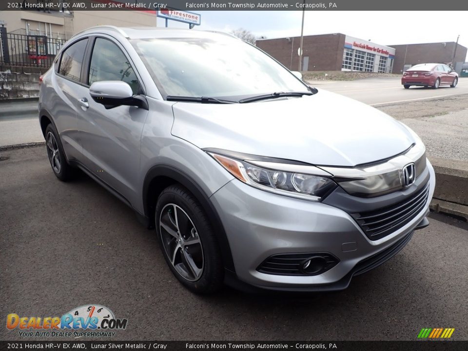 2021 Honda HR-V EX AWD Lunar Silver Metallic / Gray Photo #6