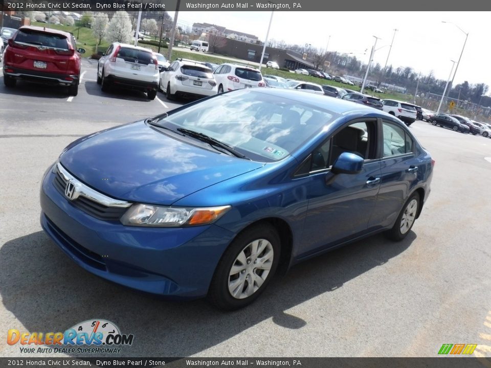 2012 Honda Civic LX Sedan Dyno Blue Pearl / Stone Photo #5