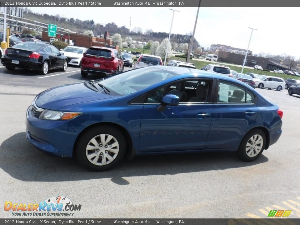 2012 Honda Civic LX Sedan Dyno Blue Pearl / Stone Photo #6