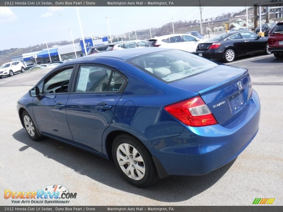 2012 Honda Civic LX Sedan Dyno Blue Pearl / Stone Photo #7
