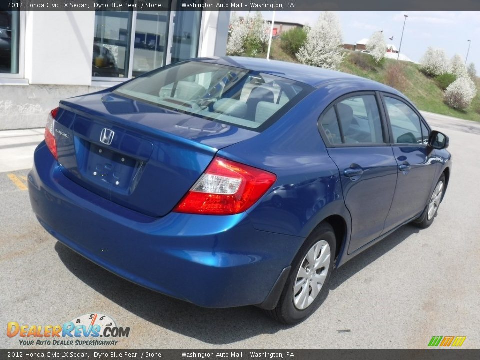 2012 Honda Civic LX Sedan Dyno Blue Pearl / Stone Photo #10