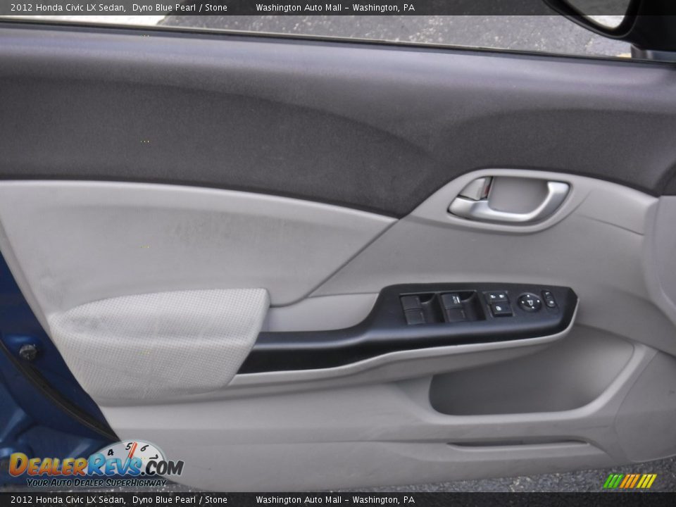 2012 Honda Civic LX Sedan Dyno Blue Pearl / Stone Photo #13
