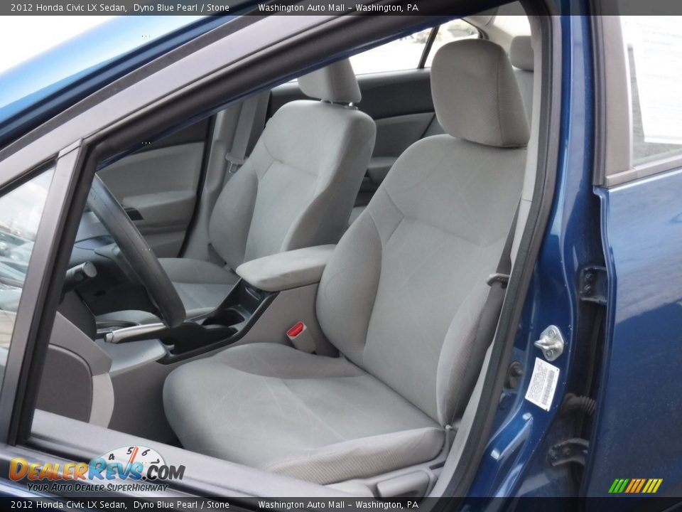 2012 Honda Civic LX Sedan Dyno Blue Pearl / Stone Photo #14