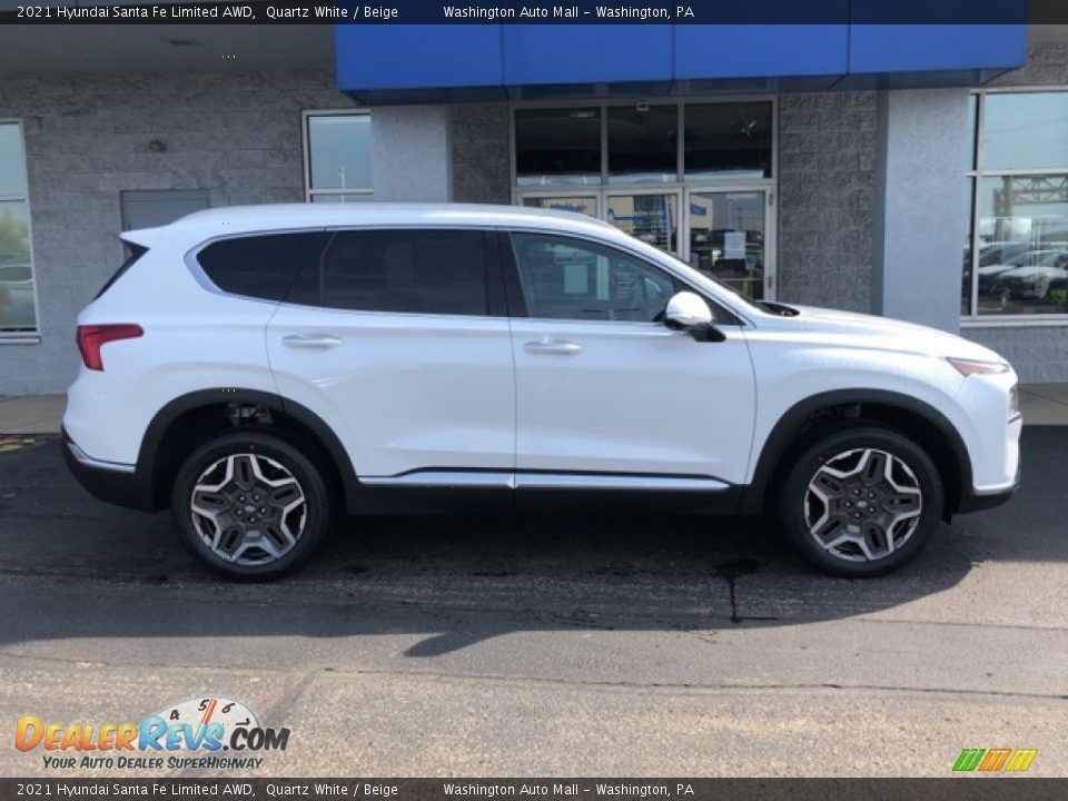 2021 Hyundai Santa Fe Limited AWD Quartz White / Beige Photo #2