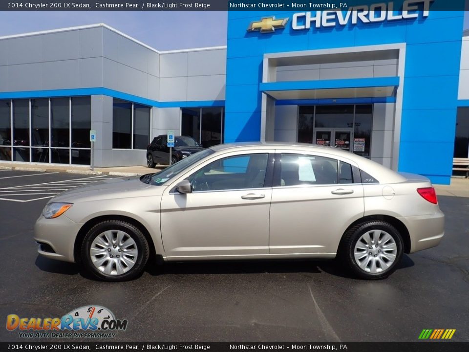 2014 Chrysler 200 LX Sedan Cashmere Pearl / Black/Light Frost Beige Photo #3