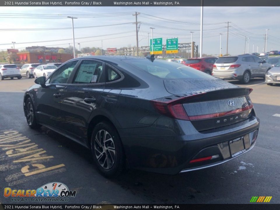 2021 Hyundai Sonata Blue Hybrid Portofino Gray / Black Photo #3