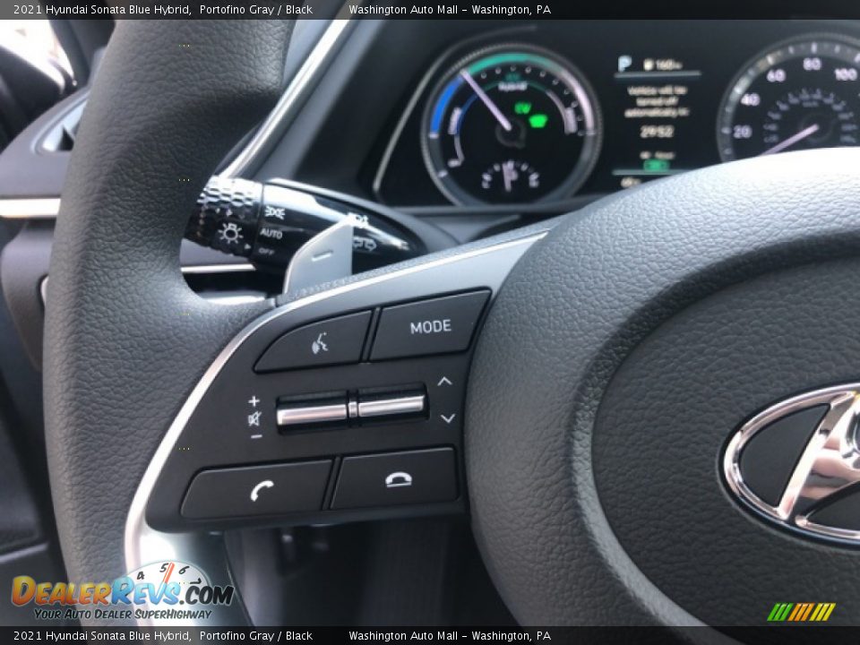 2021 Hyundai Sonata Blue Hybrid Portofino Gray / Black Photo #11