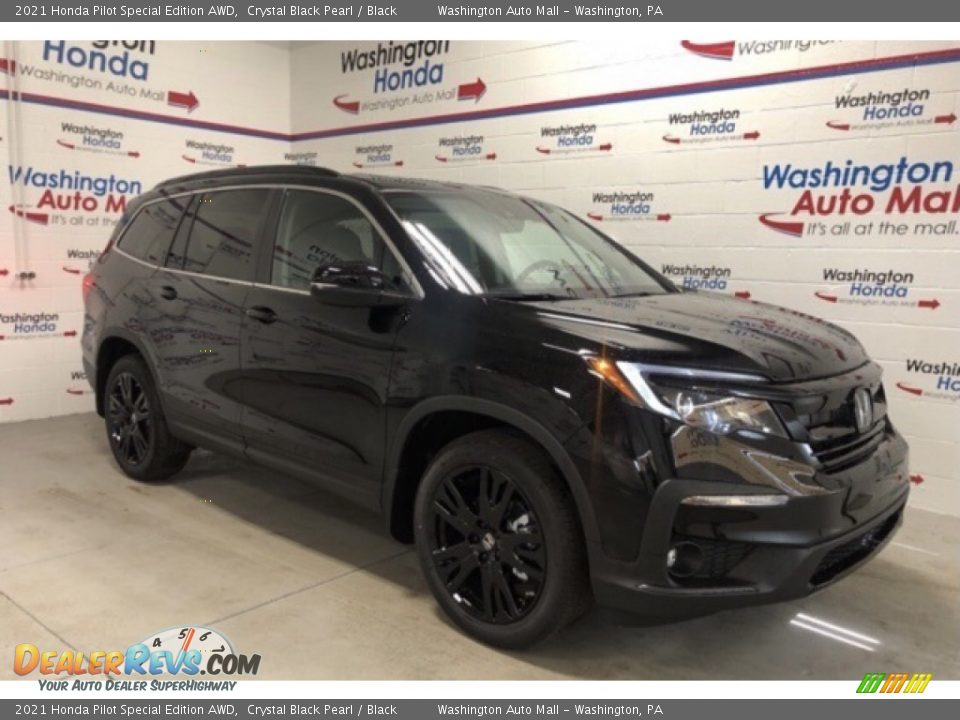 2021 Honda Pilot Special Edition AWD Crystal Black Pearl / Black Photo #2