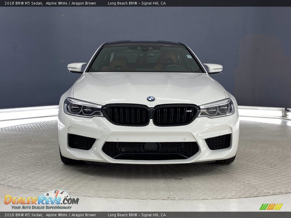 2018 BMW M5 Sedan Alpine White / Aragon Brown Photo #2