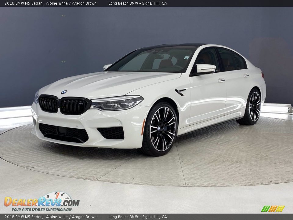 2018 BMW M5 Sedan Alpine White / Aragon Brown Photo #3