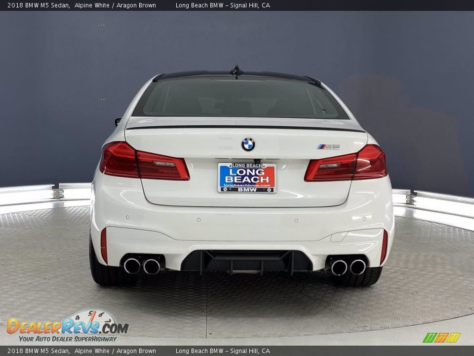 2018 BMW M5 Sedan Alpine White / Aragon Brown Photo #4