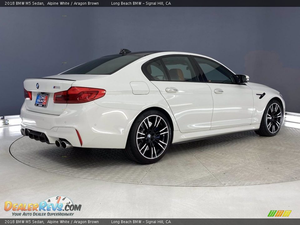 2018 BMW M5 Sedan Alpine White / Aragon Brown Photo #5