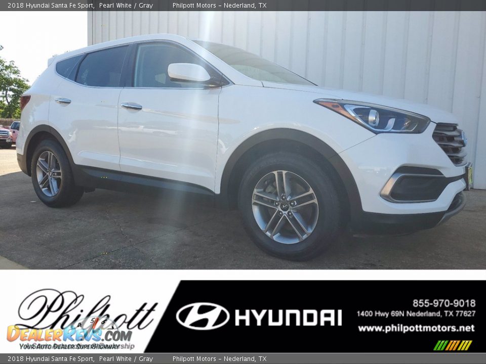 2018 Hyundai Santa Fe Sport Pearl White / Gray Photo #1