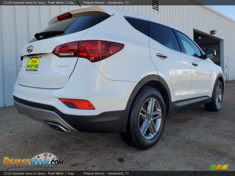 2018 Hyundai Santa Fe Sport Pearl White / Gray Photo #3