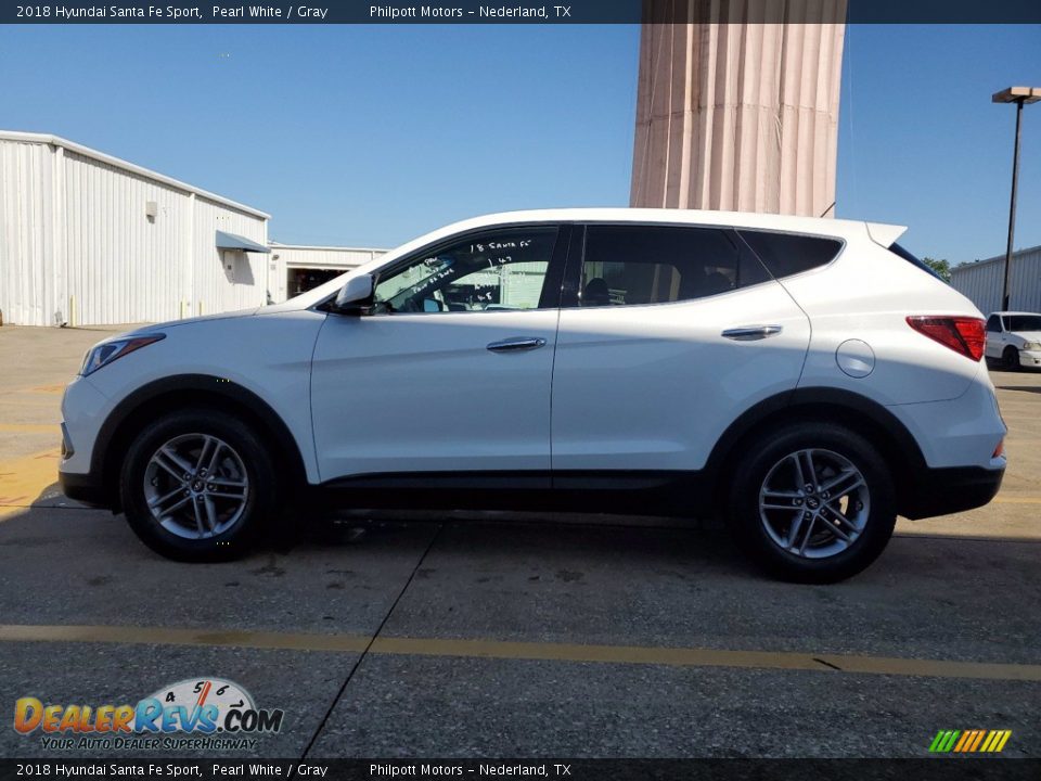 2018 Hyundai Santa Fe Sport Pearl White / Gray Photo #7