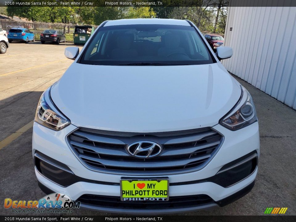 2018 Hyundai Santa Fe Sport Pearl White / Gray Photo #9