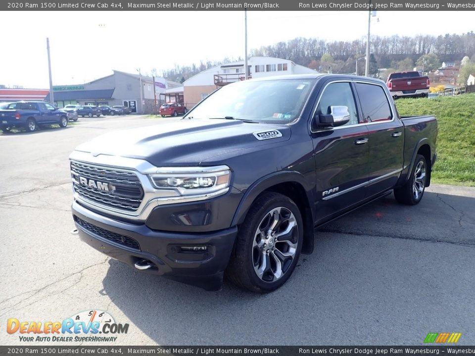 2020 Ram 1500 Limited Crew Cab 4x4 Maximum Steel Metallic / Light Mountain Brown/Black Photo #1