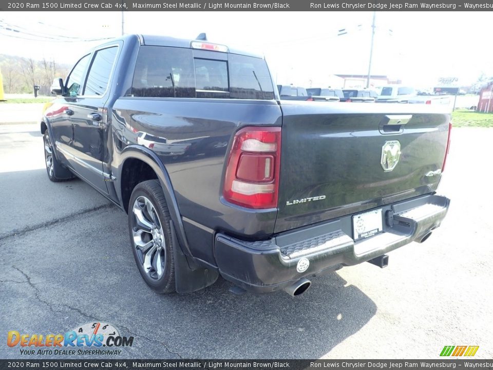 2020 Ram 1500 Limited Crew Cab 4x4 Maximum Steel Metallic / Light Mountain Brown/Black Photo #4