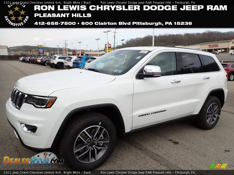 2021 Jeep Grand Cherokee Limited 4x4 Bright White / Black Photo #1