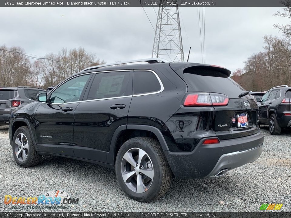 2021 Jeep Cherokee Limited 4x4 Diamond Black Crystal Pearl / Black Photo #6