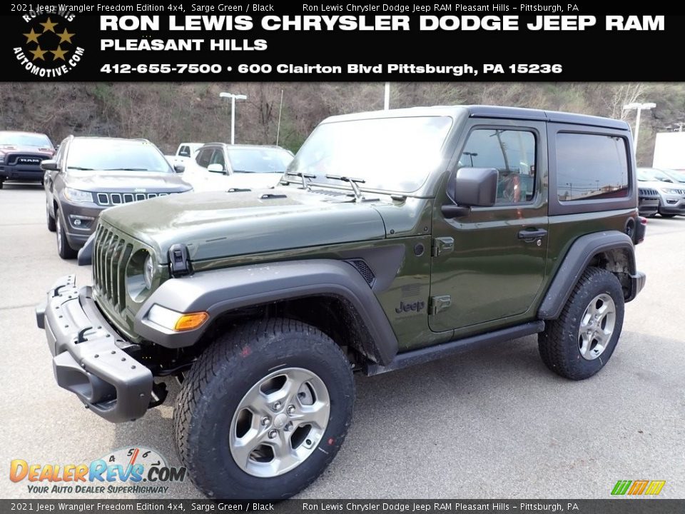 2021 Jeep Wrangler Freedom Edition 4x4 Sarge Green / Black Photo #1