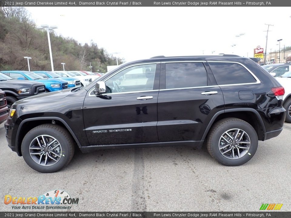 2021 Jeep Grand Cherokee Limited 4x4 Diamond Black Crystal Pearl / Black Photo #2