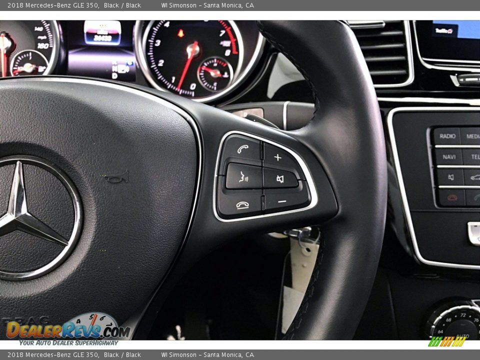 2018 Mercedes-Benz GLE 350 Black / Black Photo #22