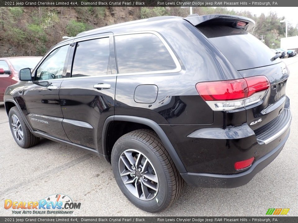 2021 Jeep Grand Cherokee Limited 4x4 Diamond Black Crystal Pearl / Black Photo #3