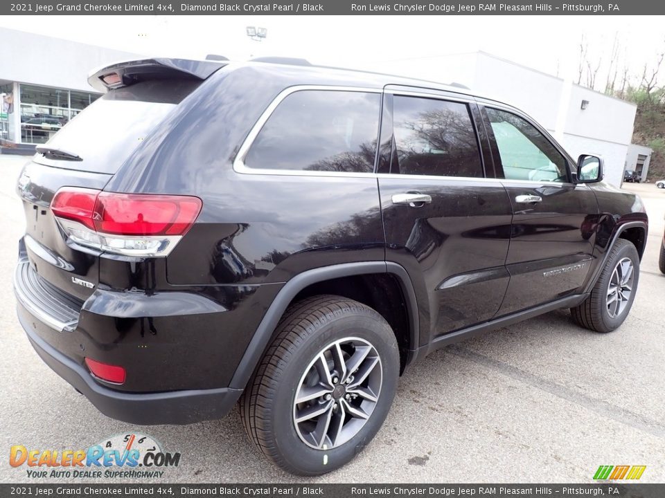 2021 Jeep Grand Cherokee Limited 4x4 Diamond Black Crystal Pearl / Black Photo #6