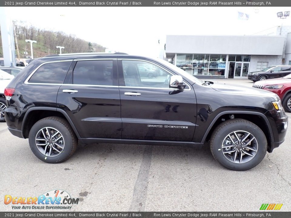2021 Jeep Grand Cherokee Limited 4x4 Diamond Black Crystal Pearl / Black Photo #7