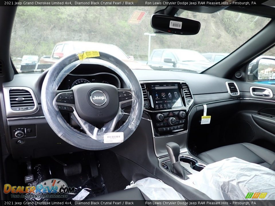 2021 Jeep Grand Cherokee Limited 4x4 Diamond Black Crystal Pearl / Black Photo #13