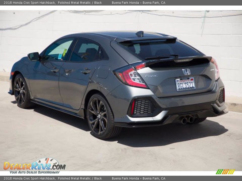 2018 Honda Civic Sport Hatchback Polished Metal Metallic / Black Photo #2