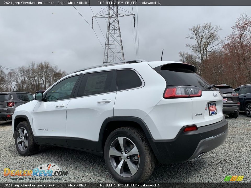 2021 Jeep Cherokee Limited 4x4 Bright White / Black Photo #6