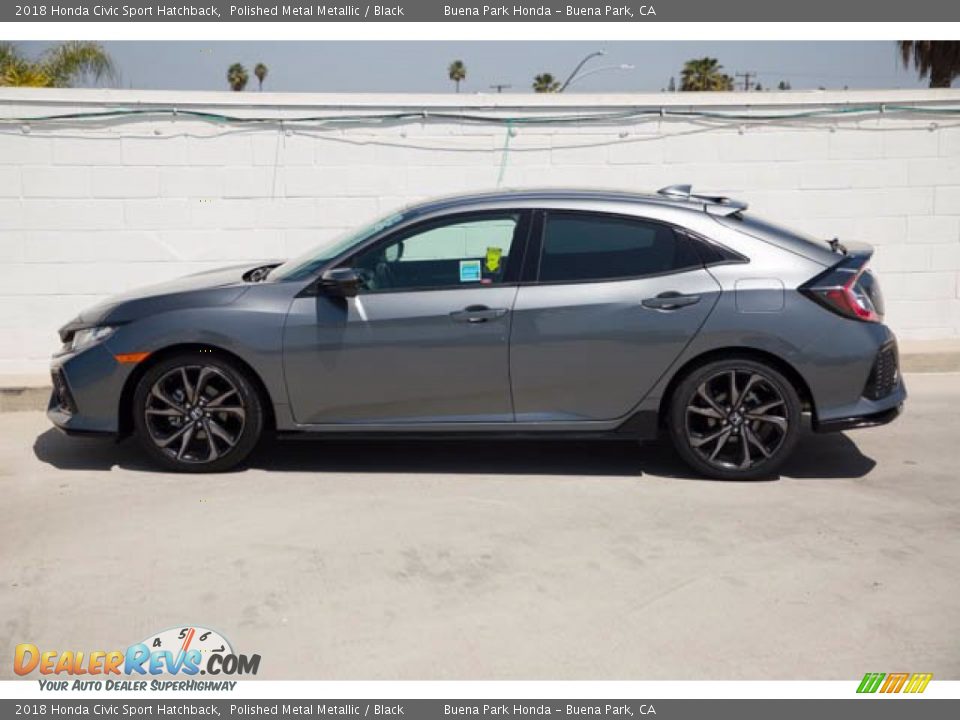 2018 Honda Civic Sport Hatchback Polished Metal Metallic / Black Photo #8