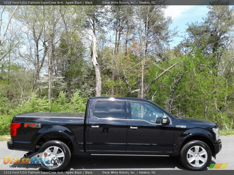 2019 Ford F150 Platinum SuperCrew 4x4 Agate Black / Black Photo #8