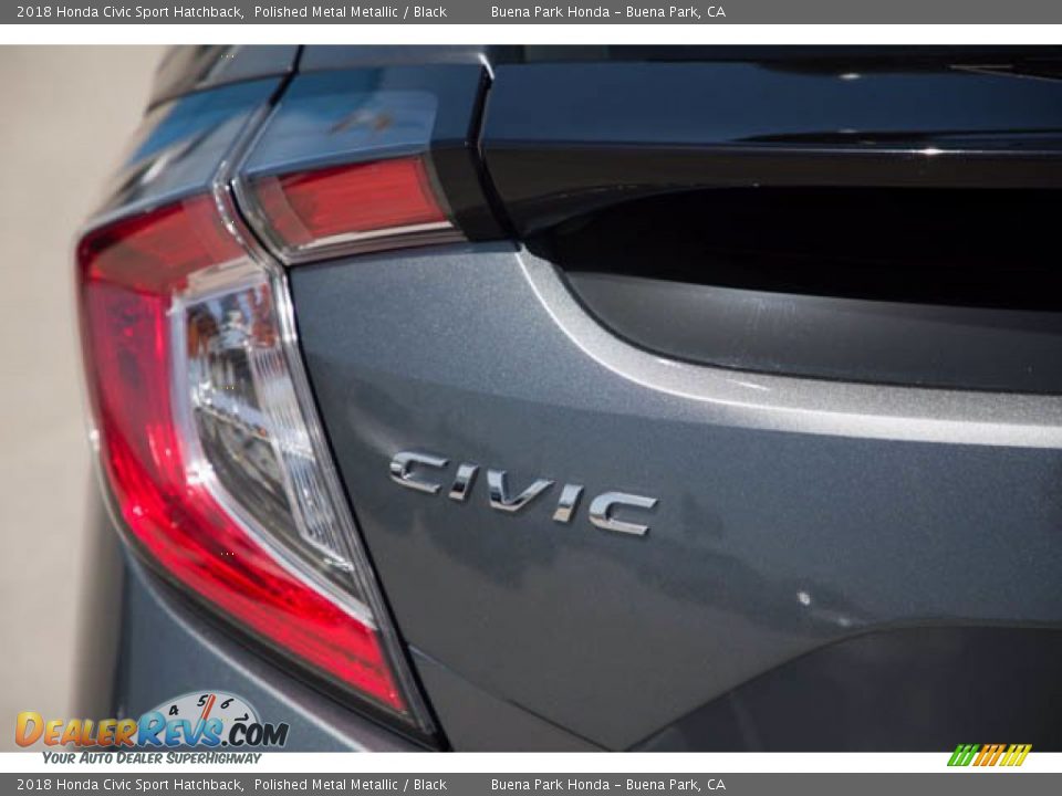 2018 Honda Civic Sport Hatchback Polished Metal Metallic / Black Photo #10