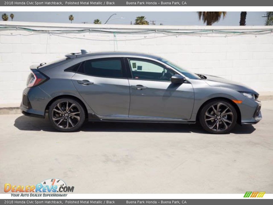 2018 Honda Civic Sport Hatchback Polished Metal Metallic / Black Photo #12