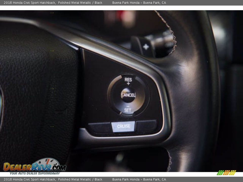 2018 Honda Civic Sport Hatchback Polished Metal Metallic / Black Photo #15