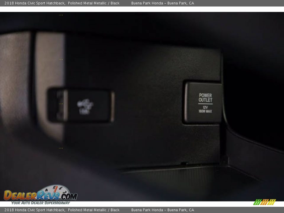 2018 Honda Civic Sport Hatchback Polished Metal Metallic / Black Photo #16