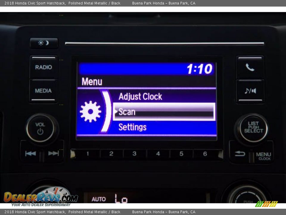 2018 Honda Civic Sport Hatchback Polished Metal Metallic / Black Photo #24