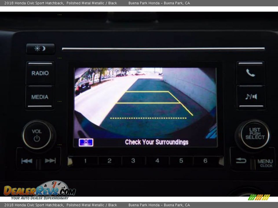 2018 Honda Civic Sport Hatchback Polished Metal Metallic / Black Photo #25