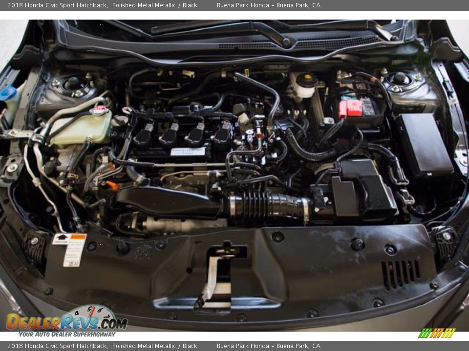 2018 Honda Civic Sport Hatchback Polished Metal Metallic / Black Photo #32