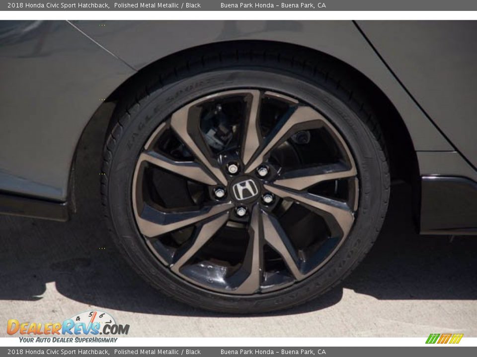 2018 Honda Civic Sport Hatchback Polished Metal Metallic / Black Photo #33
