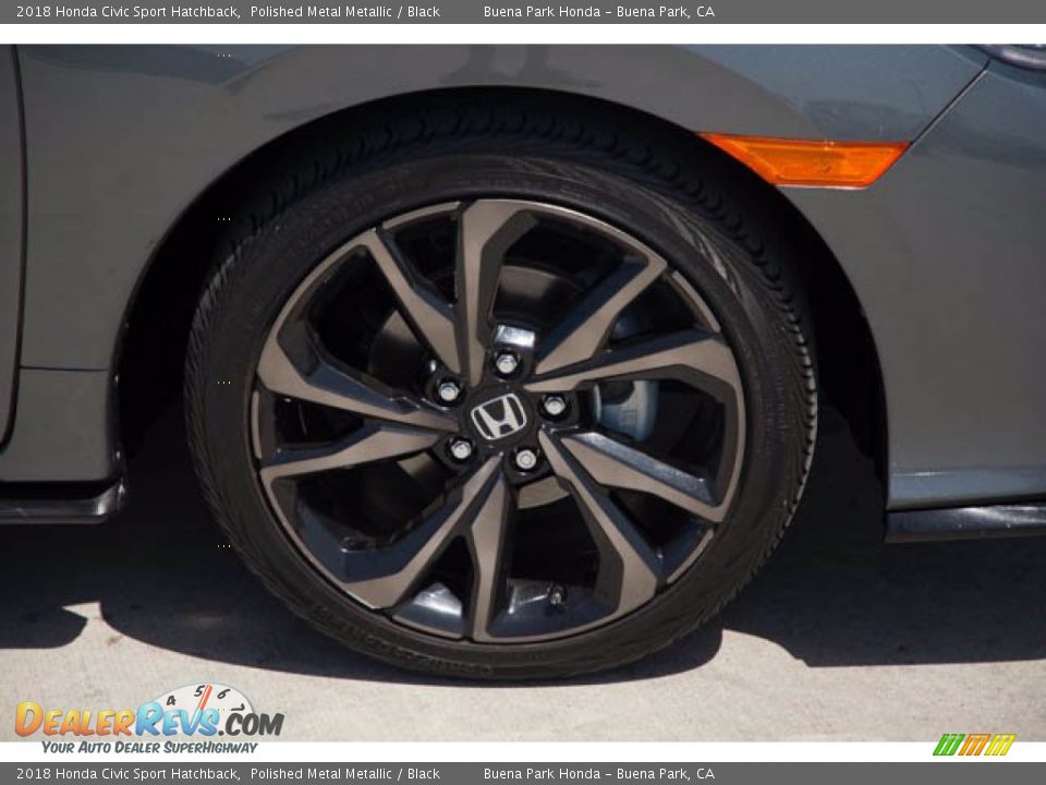 2018 Honda Civic Sport Hatchback Polished Metal Metallic / Black Photo #34