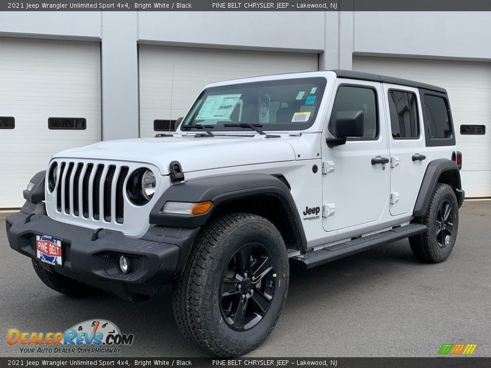 2021 Jeep Wrangler Unlimited Sport 4x4 Bright White / Black Photo #1