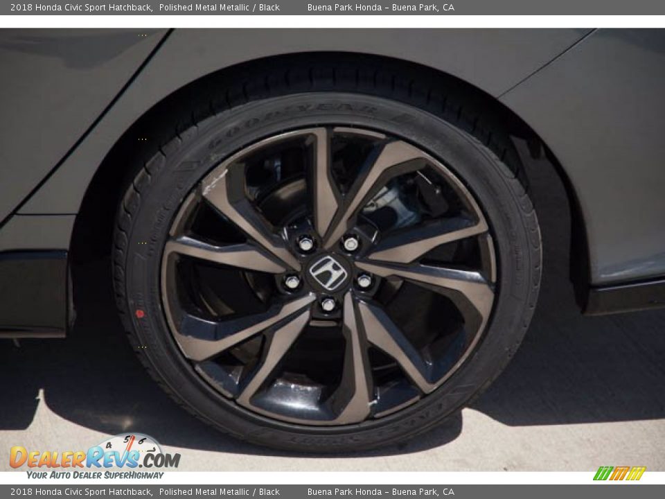 2018 Honda Civic Sport Hatchback Polished Metal Metallic / Black Photo #35