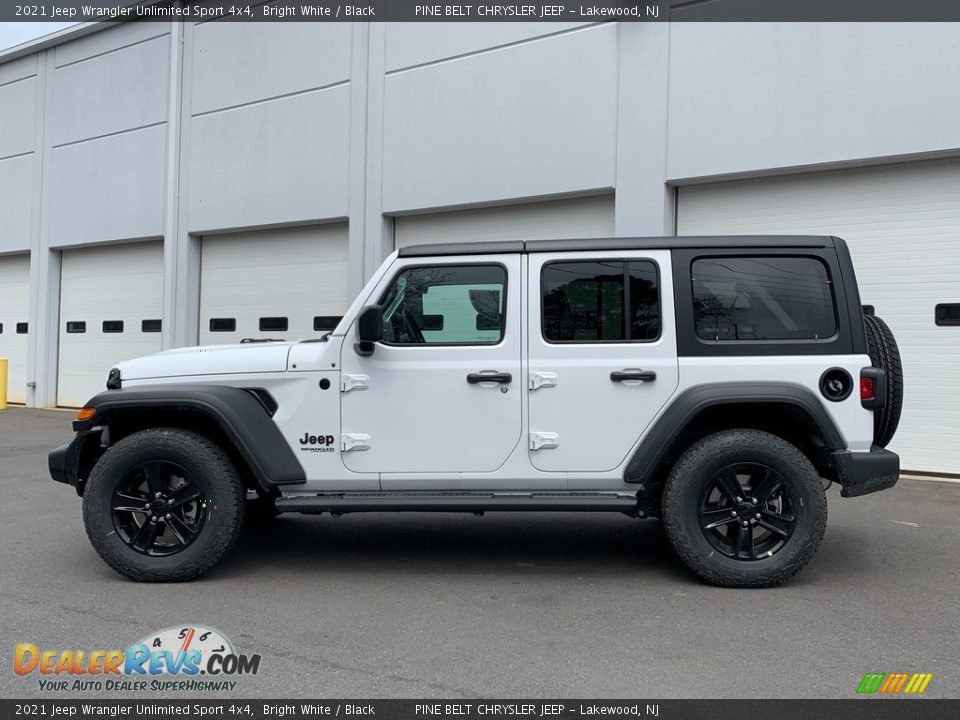 2021 Jeep Wrangler Unlimited Sport 4x4 Bright White / Black Photo #4