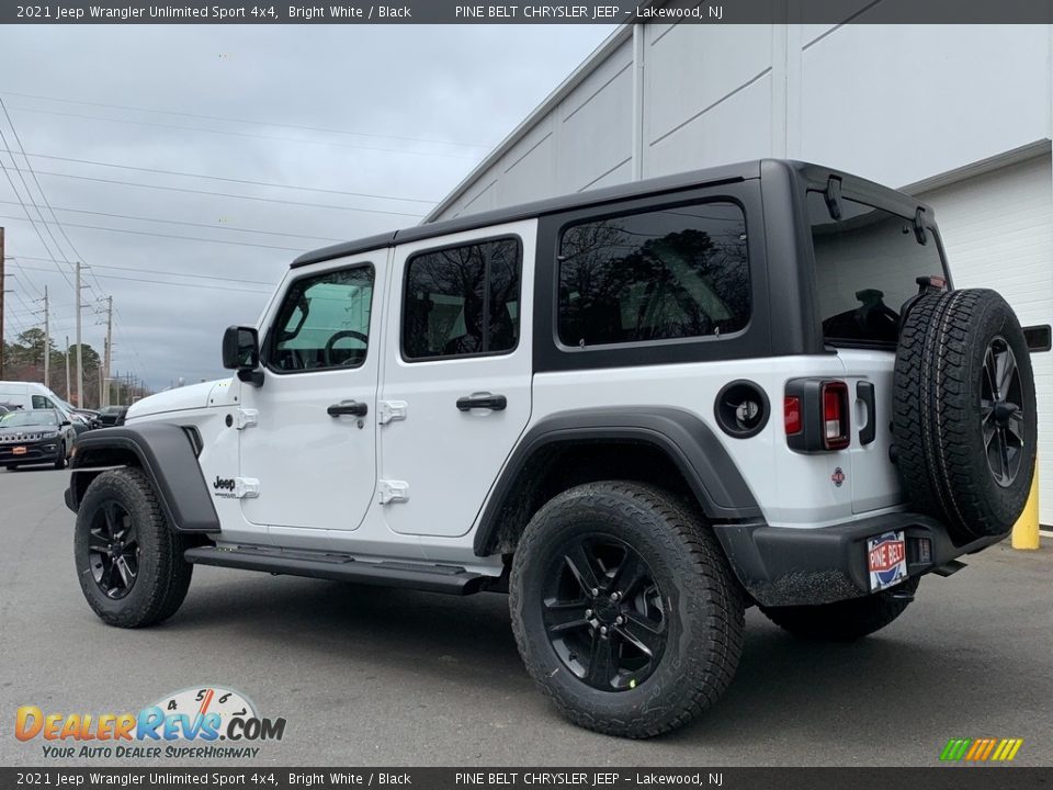 2021 Jeep Wrangler Unlimited Sport 4x4 Bright White / Black Photo #6